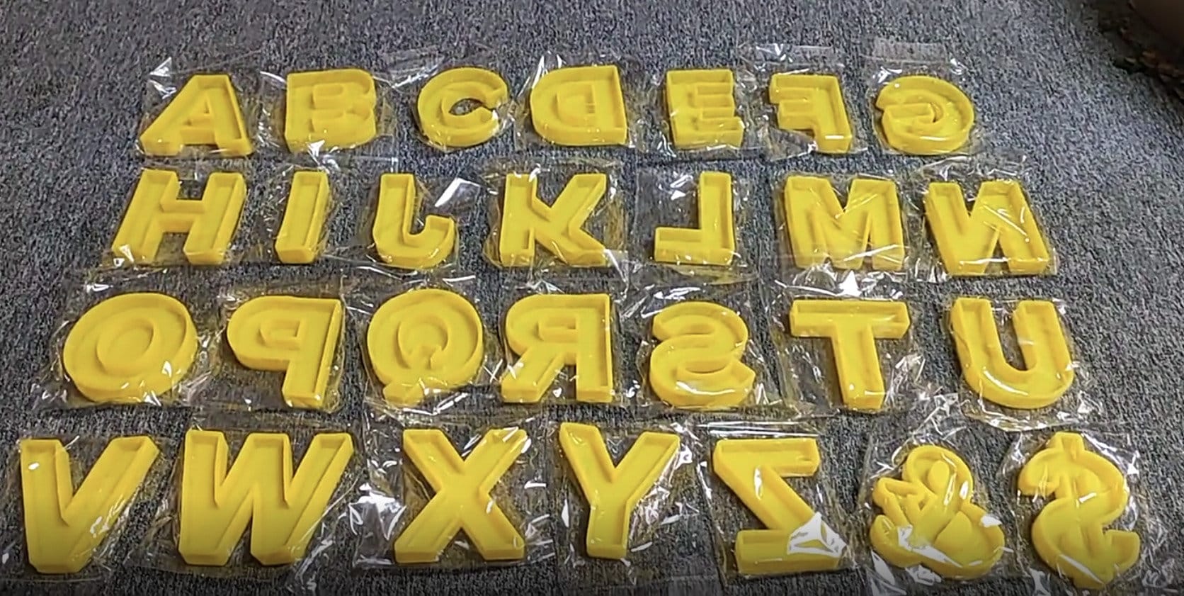 Large Letters Mold Jumbo English Letter Silicone Mold Large Etsy