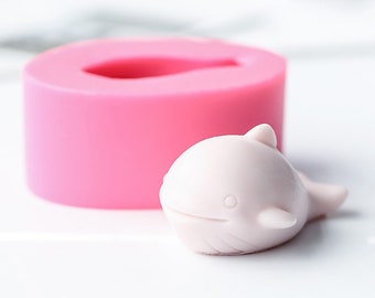 Stampo per candela a forma di balena 3D, stampo in silicone a forma di balena, stampo per sapone a forma di balena, stampo per fondente a forma di balena, stampo per decorazioni per torte al cioccolato, stampo per sapone a forma di candela profumata