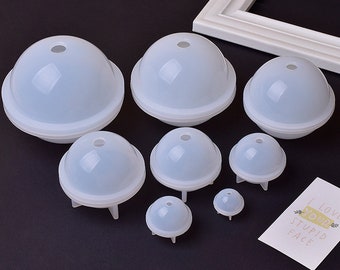 20mm-100mm Esfera Silicona Molde-3D Esfera de Cristal Resina Molde-Resina Bola Redonda Molde-Planeta Bola Molde-Esfera Lámpara Molde-Bola Vela Jabón Molde