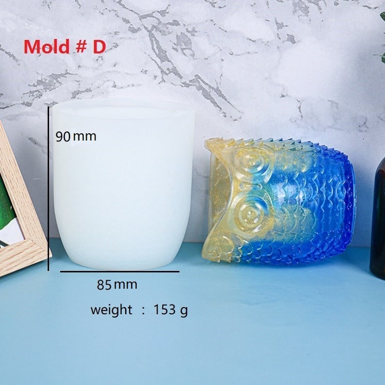 Concrete Candle Jar With Lid Mold Cement Candle Vessel Storage Etsy