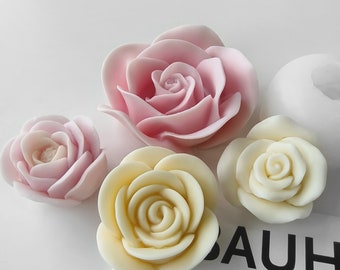 3D Rose Silicone Mold-Rose Flower Candle Mold-Valentine's Day Candle Mold-Rose Handmade Soap Mold-Rose Aromatherapy Plaster Mold