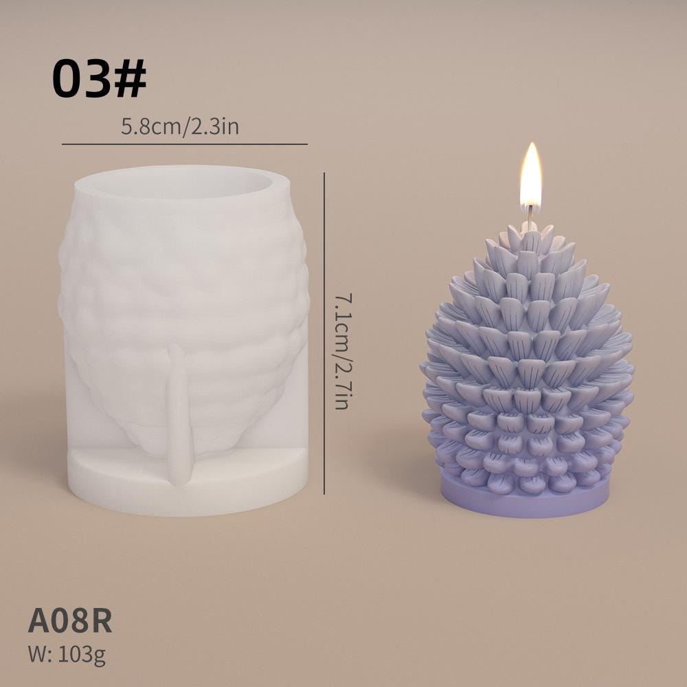 4 Pezzi Stampi per Candele di Natale Stampo in Silicone per Albero di