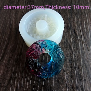 Ring jade shape pendant mold-Safe lock Pendant silicone mold-Jade shape resin molds-Circle pendant mould for jewelry pendant making
