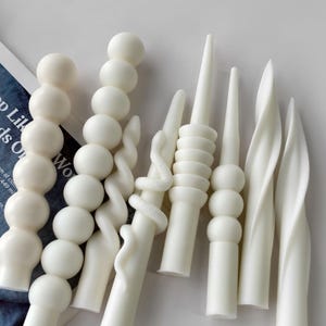 Long Taper Candle Silicone Mold-11Styles Spiral Pillar Candle Mold-Twisted Tall Candle Mold-Long Wave Candle Mold-Geometric Line Candle Mold