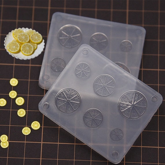 Lemon slices silicone mold-mini lemon slices resin mold-Food play lemon slice mold-Lemon slice UV glue mold-Mini food play model mold