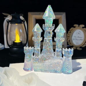 3D Castle Silicone  Mold-Castle Candle Resin Mold-Castle Decorate Mold-Cartoon Castle Keychain Mold-Crystal Castle Mold-Epoxy Resin Art Mold