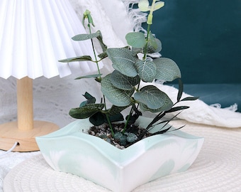 Irregular Quadrilateral Plant Pot Mold Cement Concrete Candle Vesse Jar Mold Gypsum Plaster Container Resin Flower Pot Silicone Moulds