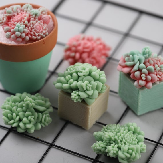 1Pc Silicone Mold Cute Cat Flower Pot Succulent DIY Making Resin Concrete  Vase Cactus Candle Silicone