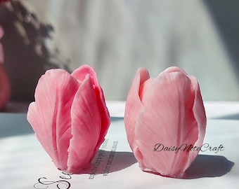 Tulip Flower Silicone Mold-Creativity Tulip Candle Resin Mold-Cute Flowers Plaster Mold-Tulip Flowers Candle Mold-Car Dashboard Decor Mold