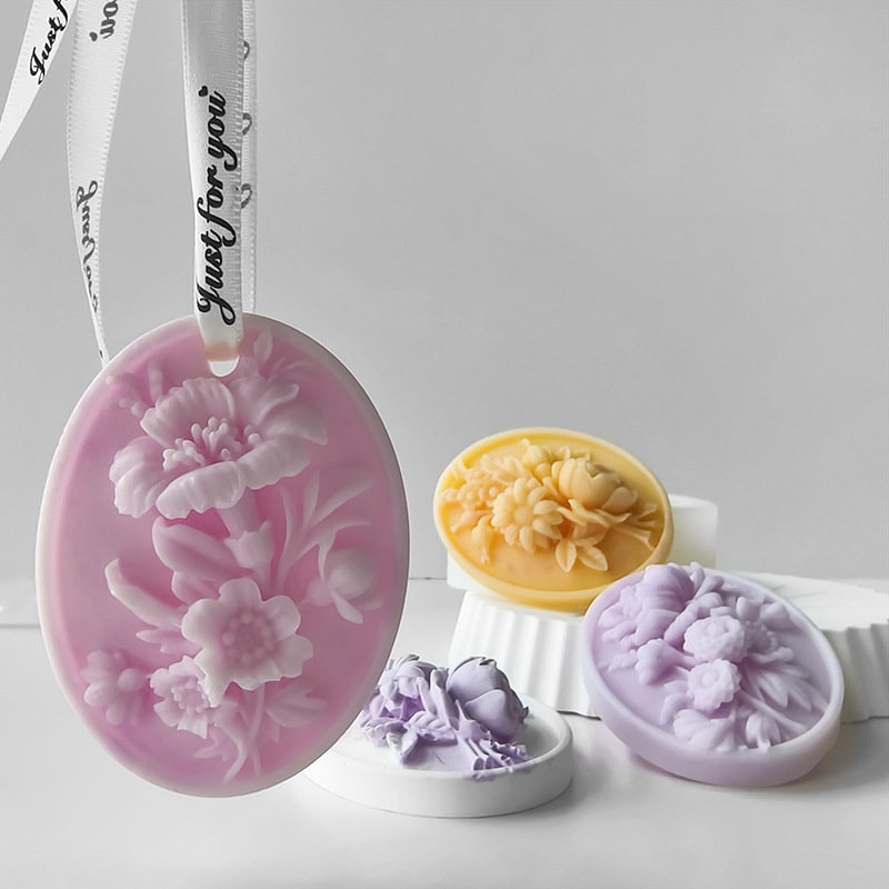 Lot De 2 Moules à Bougie En Silicone - Forme Tulipe - Fleurs - Moule à Fondant - Moule En Silicone - Moule à Savon - Moule 3D - Pour Bougie, Savon, Chocolat - Décoration