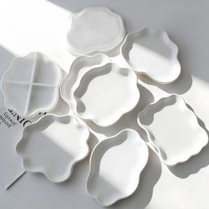 Irregular Tray Silicone Mold,5 Styles Concrete Plaster Trinket Tray Mold,Epoxy Resin Jewelry Tray Mold,Resin Plated Silicon Mold image 2