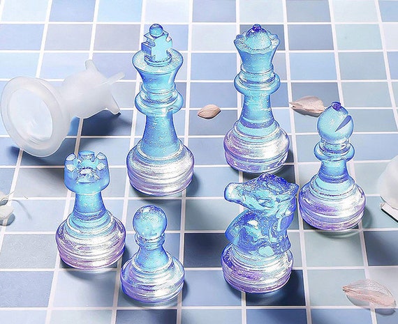 Chess Pieces Game Mold Silicone Chess Mold Clear Resin Mold for