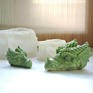 Western Dragon Silicone Mold-3D Dragon Head Candle Mold-Concrete Dragon Head Mold-Cement Plaster Resin Decor Mold-Aroma Candle Soap Mold
