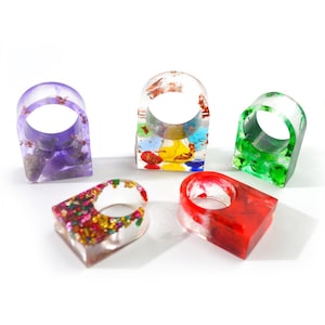 New Ring Silicon Mold - Resin Silicone Mould for jewelry Making -Epoxy Resin Craft Mold-Silicone Mold Resin Cabochons-DIY Resin Ring 17-22mm