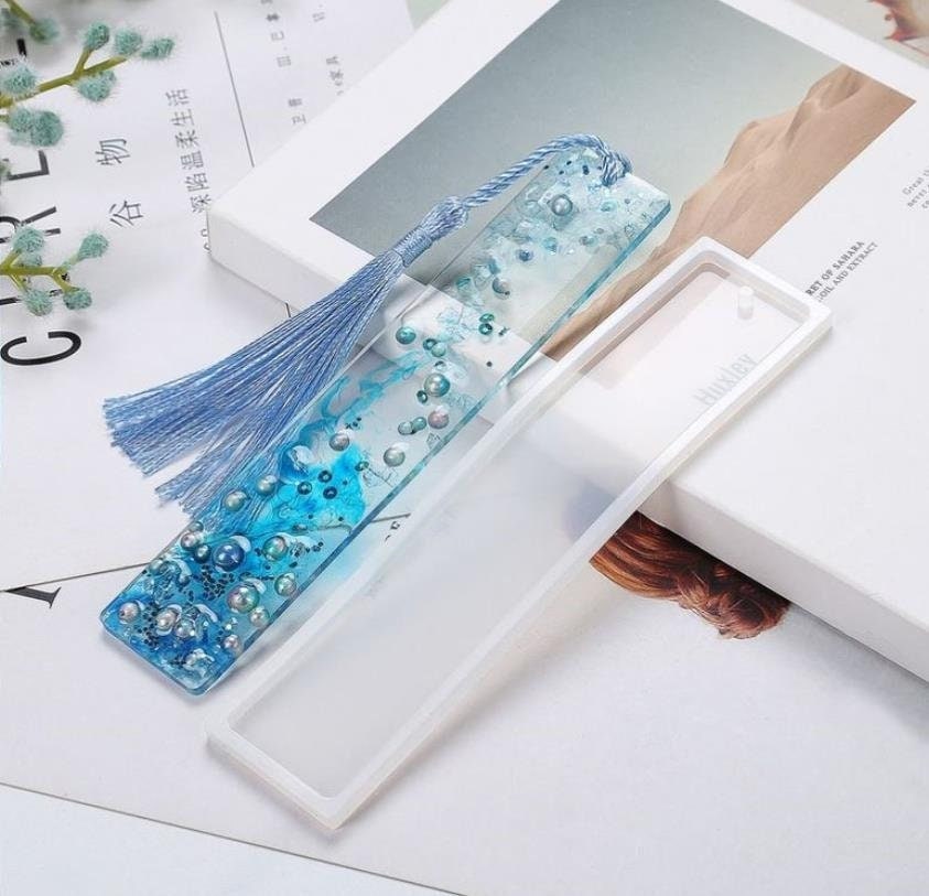 Smrinog Silicone Bookmark Mold Book Mark Making Mould for Epoxy Resin  Jewelry DIY Craft 