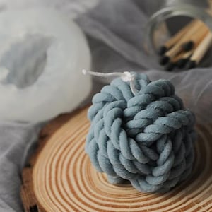 NUEVO molde de bola de lana 3D, molde de vela de aromaterapia con forma de hilo de lana, molde de pastel de mousse, molde de silicona de vela de jabón, molde de vela artesanía de vela