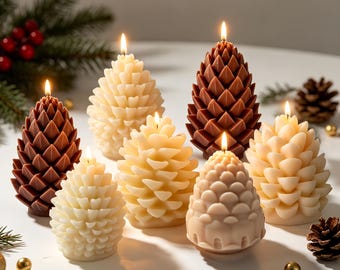 Siliconen mal voor dennenappelkaars - Kerst dennenappelkaarsmal - 3D gipsmal voor dennenappelaromatherapie