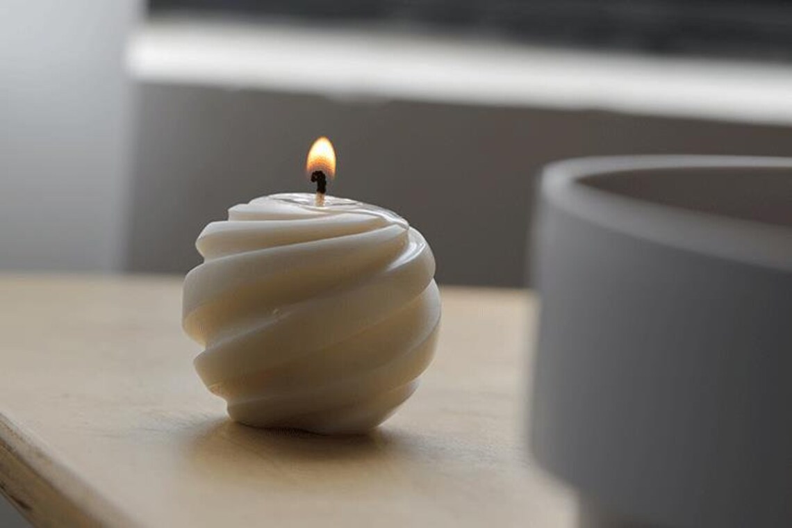 Large and small sizes Spiral Ball Candle MoldSpiral Etsy