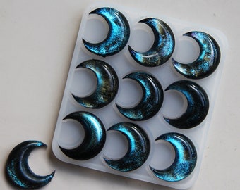 Crescent Moon Silicone Mold-Crescent Shape Resin Mold-Crescent Moon Keychain Pendant Mold-Epoxy Resin Earring Mold-Resin Art Mold