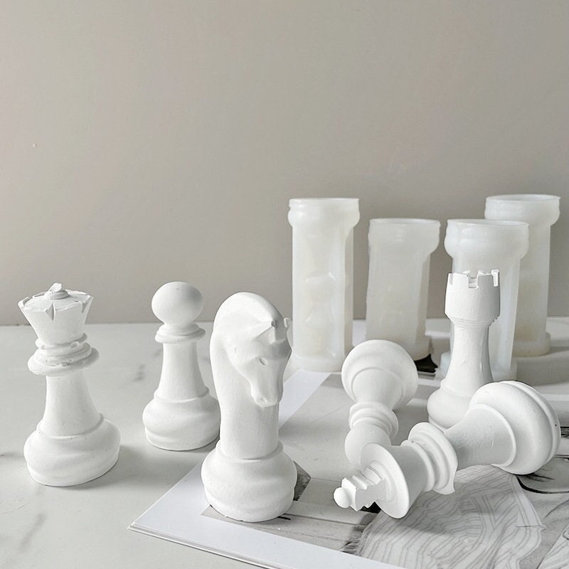 Chess Resin Molds Set 3d International Chess Piece Silicone - Temu