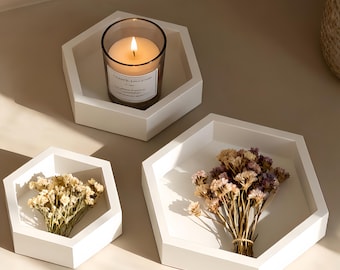 Hexagon Cement storage box silicone molds concrete molds hexagon box mold