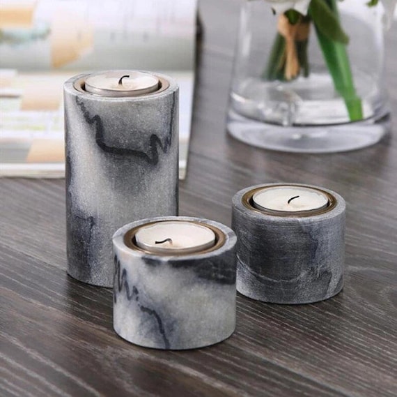 Cylindrical Candle Holder-Candle Tray Mold- 3 Size Resin Concrete Plaster Candle Stand Cement Candlestick Silicone Moulds Trinket Tray Molds