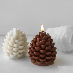 3D Pinecone Silicone Mold-Christmas Pinecone Candle Mold-Natural Pine Cones Candle Mold-Handmade Soap Mold-Aromatherapy Plaster Mold
