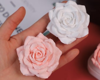 3D Rose Candle Silicone Mold-Rose Flower Candle Mold-Romantic Flower Candle Mold-Diffusing Stone Mold-DIY Aromatherapy Plaster Mold