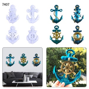 Large Silicone Anchor Mold-Epoxy Resin Anchor Wall Decoration Mold-Home Decoration Resin Molds-Anchor Silicon Mould