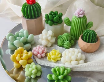 33 Styles Succulent Silicone Candles Mold,Concrete Plaster Succulent Silicon Mold,Epoxy Resin Plant Mold,Plant Succulent Candle Mold