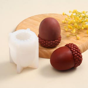 3D Acorn Silicone Mold-Cute Acorn Candle Mold-Acorn Fondant Mold-Acorn Chocolate Cake Decor Mold-DIY Aromatherapy Candle Soap Mold