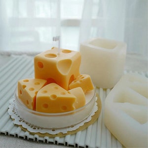 3D Cheese Silicone Mold-Square Cheese Candle Mold-Triangle Cheese Resin Mold-Cheese Chocolate Cake Decor Mold-DIY Aromatherapy Plaster Mold