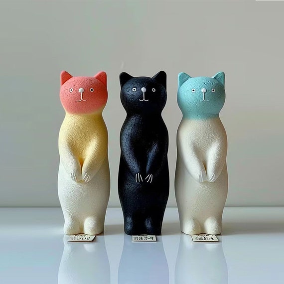 Moule En Silicone En Forme De Chat Pour Résine, Bougies, Savon - Dimensions 12,5x12,4x9,6cm | Silicone Alimentaire, Flexible
