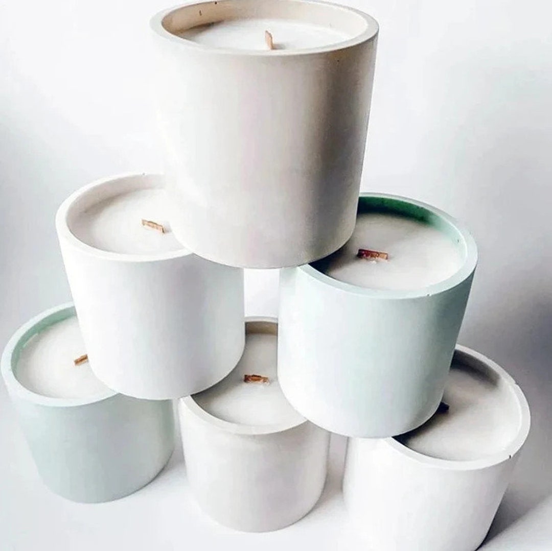 Large Round Flower Pot Mold Silicone Candle Jar Molds Resin Plaster