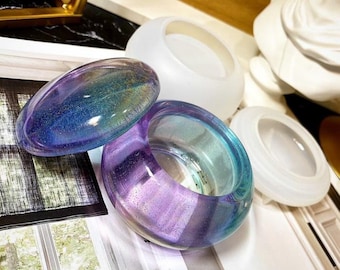 Storage Box Resin Mold, Trinket Box Resin Mold, Round Can Resin Mold, Casting Mold for Jewelry Storage Box, for Jewelry,
