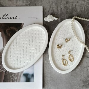 Oval trinket tray silicone mold oval dish tray mold oval dish mold Concrete Cement tray Silicone Mould