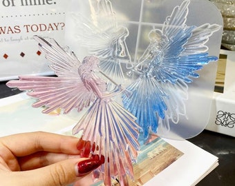 Fairy Angel Silicone Mold, Angel Wings Mold, Flying Angel Mold, Girl Female Decor Art Supplies, home decoration creative resin art