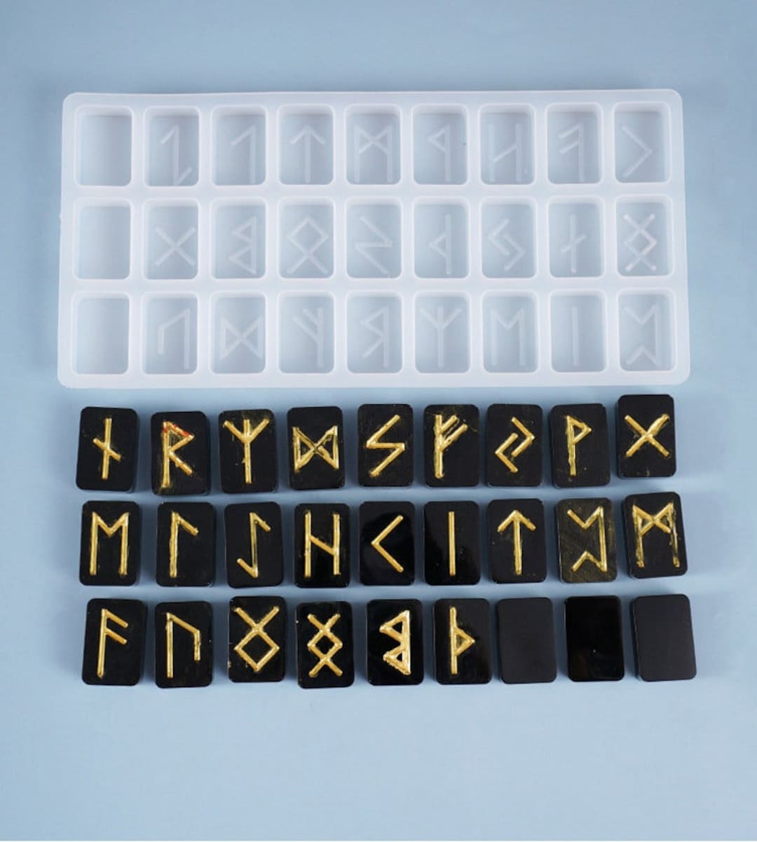 Rune Set Symbols Silicone Resin Mold, Viking Rune Pendant, Rune Energy ...