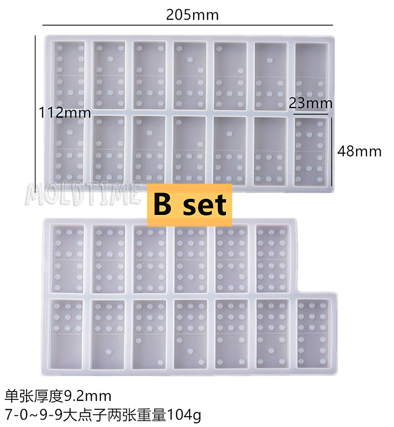 Domino Mold2 Styles Silicone Domino Mold for Resinresin Pai Etsy