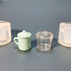 Miniature cup silicone mold-Mini mug cup resin mold-mini tableware water cup mold-cute miniature cup model mold-mini food play model mold