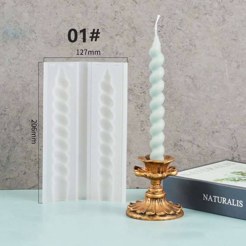 Thread Candle Mold-spiral Long Rod Silicone Mold-spiral