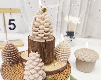 Pine Cone Silicone Candle Mold-3D Acorn Cone Candle Mold-Pinecone Scented Candle Mold-Pine Cone Soap Resin mold-Aromatherapy Plaster Mold