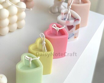 3D Heart-shaped Silicone Candle Mold-Cylinder Candle Silicone Mold-Love Candle Mold-Scented Candle Mold-Home Candle Mold-Candle mould