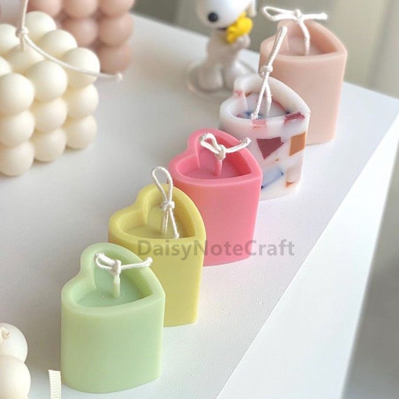 3D Heart-shaped Silicone Candle Mold-Cylinder Candle Silicone Mold-Love Candle Mold-Scented Candle Mold-Home Candle Mold-Candle mould