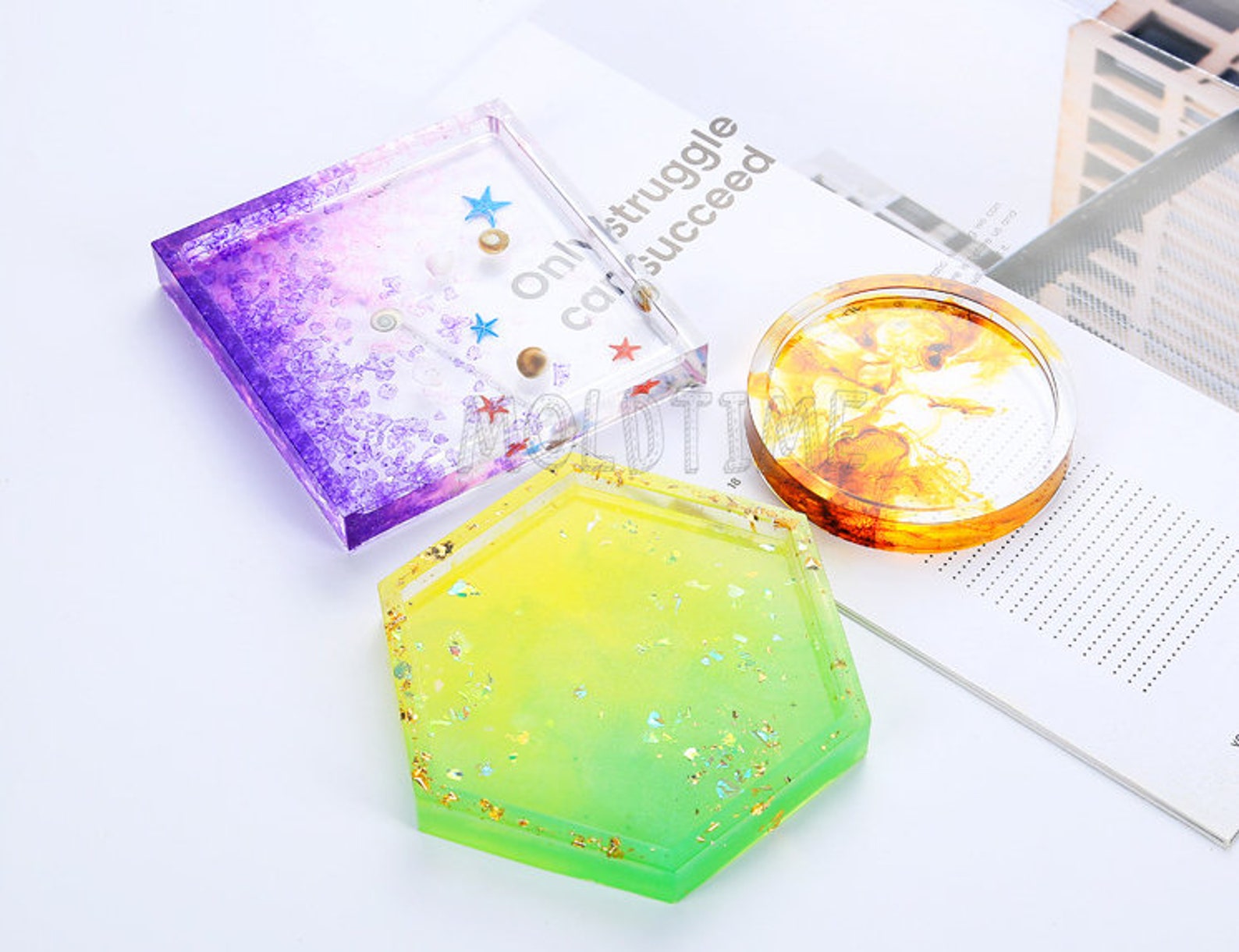 Round/square Silicone Coaster Moldsilicone Mold for Resin Etsy