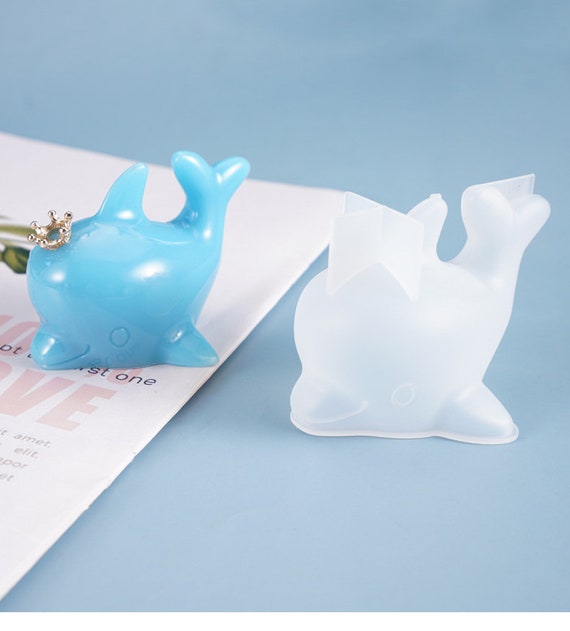 1 Pièce Moule De Bougie En Silicone 3d Dauphin, Moule À Savon D'arôme De La Vie Dans L'océan De Dessin Animé, Fournitures De Fabrication De Bougies À La In Diy, Moule De