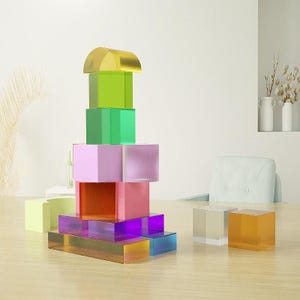 Building Block Silicone Mold-Irregular Building Block Resin Mold-Geometric Polygon Blocks Mold-Building Block Concrete Cement Plaster Mold