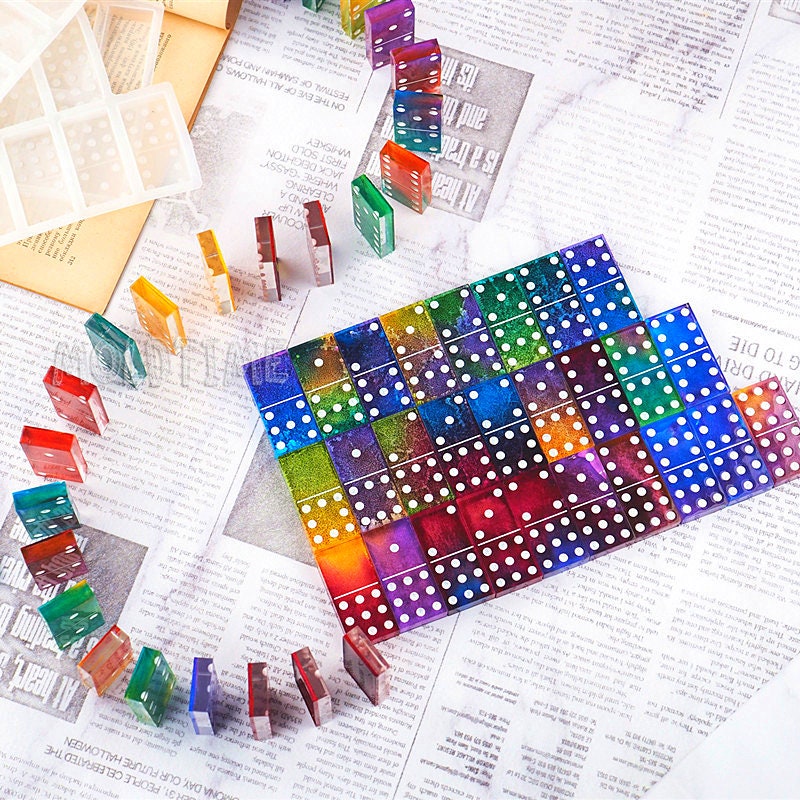 Domino Mold2 Styles Silicone Domino Mold for Resinresin Pai Etsy