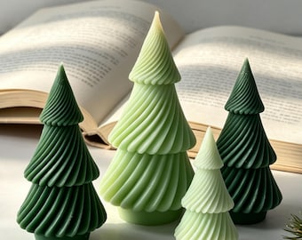 Siliconenmal voor kerstboom - Geometrische spiraalvormige kerstboomkaarsenmal - Spiraalvormige kerstboommal voor huisdecoratie - Gipsmal voor aromatherapie