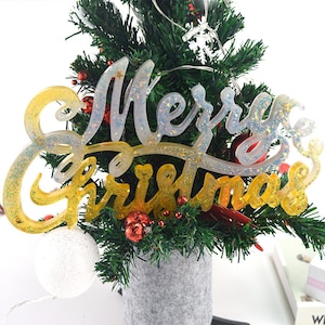 Merry Christmas Silicone Mold-Merry Christmas Sign resin mold-Christmas Decoration silicone mold-Epoxy Resin Christmas Mold